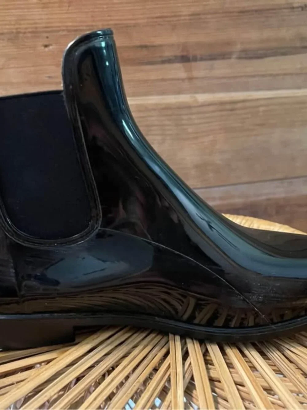 Lauren Ralph Lauren Tally-Bo-Rai Chelsea Ankle Rain Boots in Black size 10B